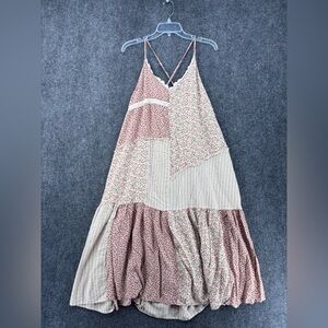 Easel Boho Patchwork Printed Micro Floral Maxi Dress Women’s Boho Twee Prairie